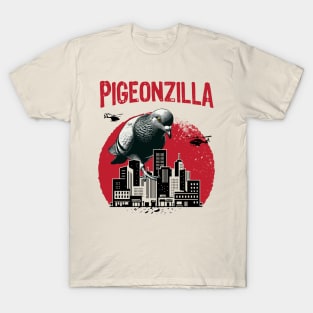 Pigeonzilla Funny Remake Classic Japanese Film Cute T-Shirt